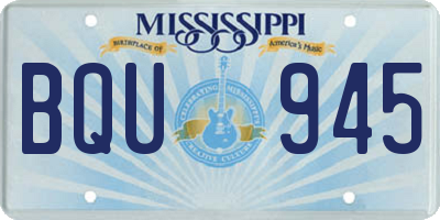 MS license plate BQU945