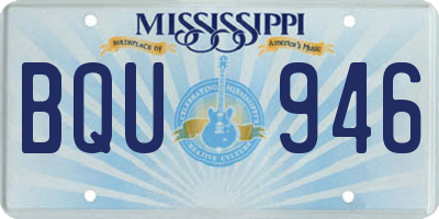 MS license plate BQU946