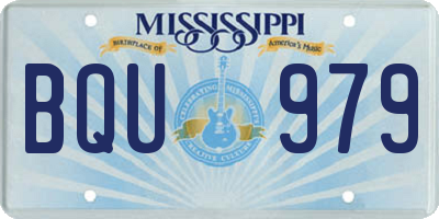 MS license plate BQU979