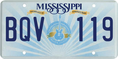 MS license plate BQV119