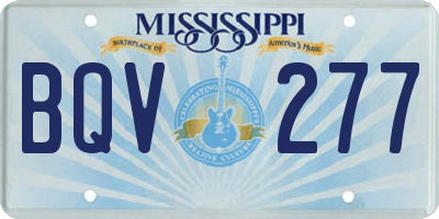 MS license plate BQV277