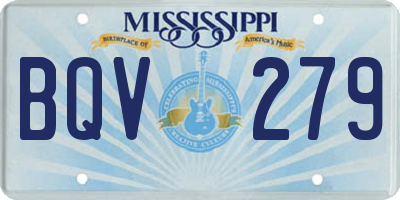 MS license plate BQV279