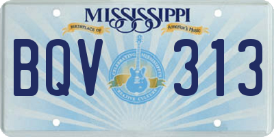 MS license plate BQV313