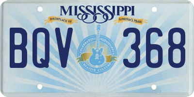 MS license plate BQV368