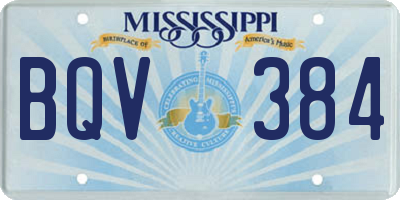 MS license plate BQV384