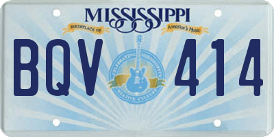 MS license plate BQV414