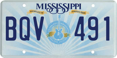 MS license plate BQV491