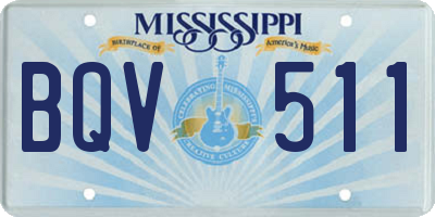 MS license plate BQV511