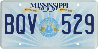 MS license plate BQV529