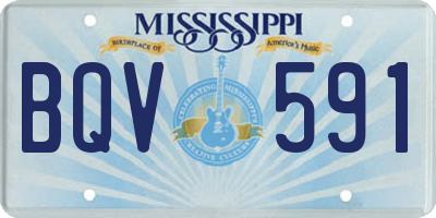 MS license plate BQV591