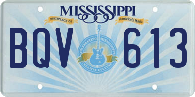 MS license plate BQV613