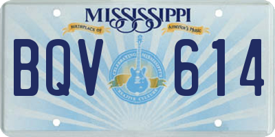 MS license plate BQV614