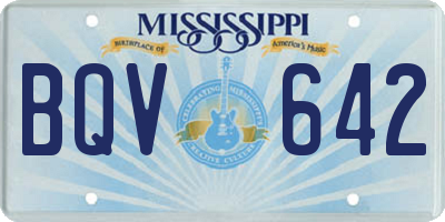 MS license plate BQV642