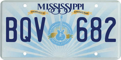 MS license plate BQV682