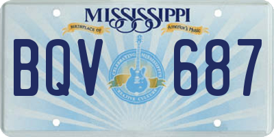 MS license plate BQV687