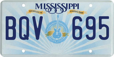 MS license plate BQV695