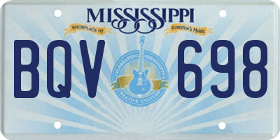 MS license plate BQV698