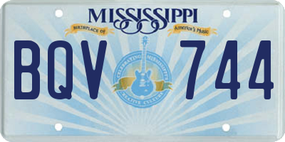 MS license plate BQV744