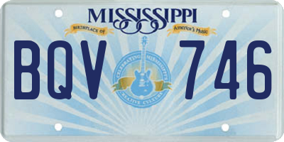 MS license plate BQV746