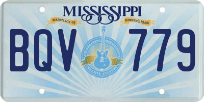 MS license plate BQV779
