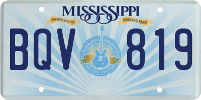 MS license plate BQV819