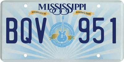 MS license plate BQV951
