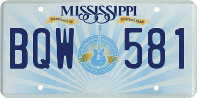 MS license plate BQW581