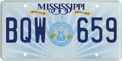 MS license plate BQW659