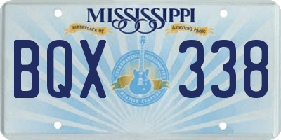 MS license plate BQX338