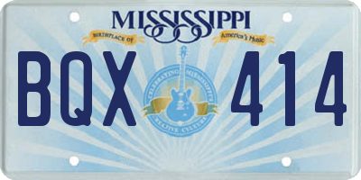 MS license plate BQX414