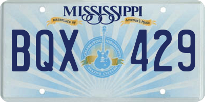 MS license plate BQX429