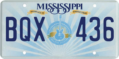 MS license plate BQX436