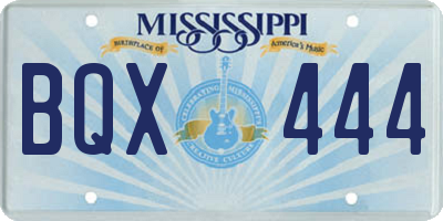 MS license plate BQX444