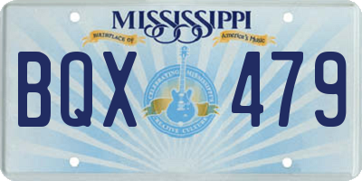 MS license plate BQX479
