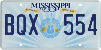 MS license plate BQX554