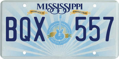 MS license plate BQX557