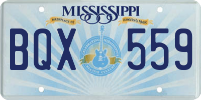 MS license plate BQX559