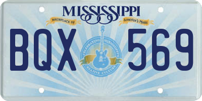 MS license plate BQX569