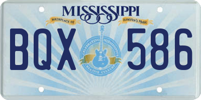 MS license plate BQX586
