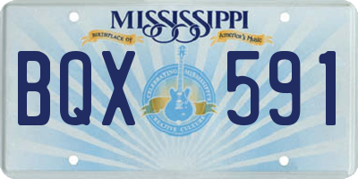 MS license plate BQX591