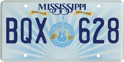 MS license plate BQX628