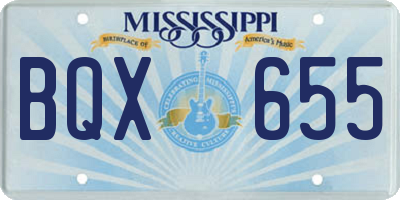 MS license plate BQX655