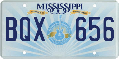 MS license plate BQX656