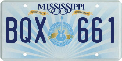 MS license plate BQX661