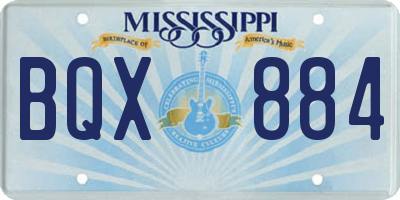 MS license plate BQX884