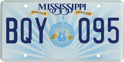 MS license plate BQY095