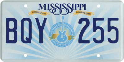 MS license plate BQY255