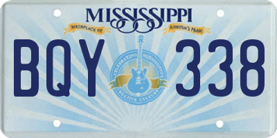 MS license plate BQY338