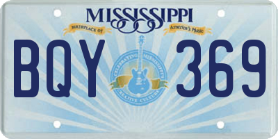 MS license plate BQY369