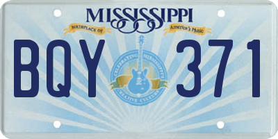MS license plate BQY371